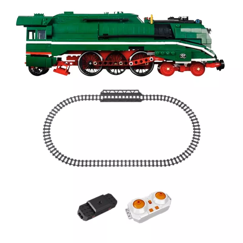LEAN TOYS 23646 RC garvežio konstruktorius su nuotolinio valdymo pultu ir bėgiais, 2348 dalys