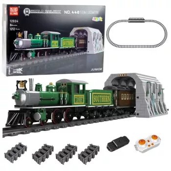 LEAN TOYS konstruktorius nuotoliniu būdu valdomas garvežys RC žalias 1212 dalių