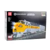 LEAN TOYS Construction Blocks Set – Pilka/Geltona nuotoliu valdomas traukinys (1751 detalių)