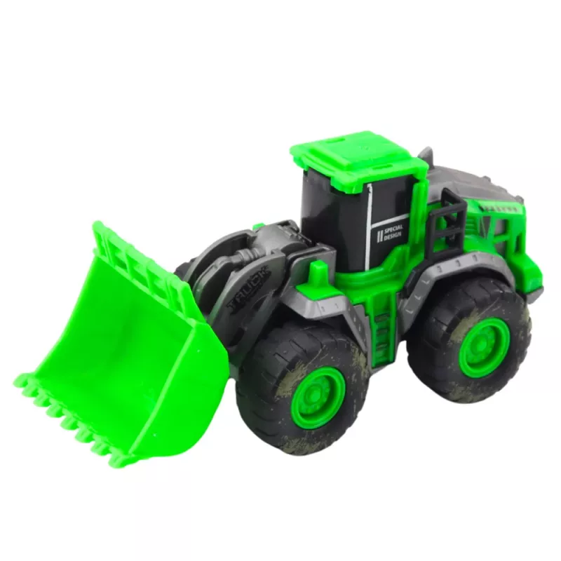 LEAN TOYS Statybinė technika Ekskavatorius Krautuvas Buldozeris Green Drive Mix