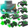 LEAN TOYS Statybinė technika Ekskavatorius Krautuvas Buldozeris Green Drive Mix