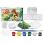 LEAN TOYS Creative Artistic Set Dinosaurs 3D Plaster Paints – 3D gipso figūrėlių liejimo ir dažymo rinkinys