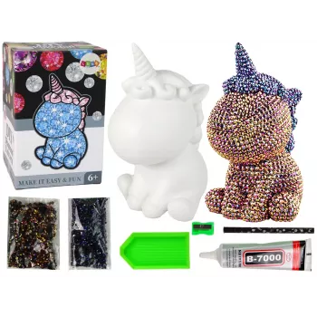 LEAN TOYS Kūrybinis Vienaragio Rinkinys DIY Deimantiniai Kristalai Rudas