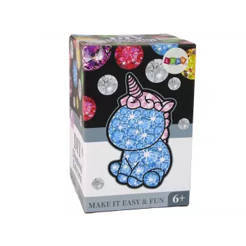 LEAN TOYS Creative Unicorn Kit DIY Diamonds Crystals Green