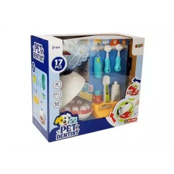 LEAN TOYS Dentist's Small Doctor's Kit Dog. Toothbrush. Squeezed Toothpaste.