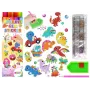 LEAN TOYS „Dinozaurų mozaika“ deimantinių lipdukų rinkinys