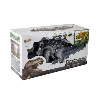 LEAN TOYS Dinozauras su baterija Triceratops Pilkas