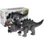 LEAN TOYS Dinozauras su baterija Triceratops Pilkas