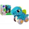 LEAN TOYS Dinosauras ant ratukų mėlynas