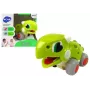 LEAN TOYS Dinozauras ant ratukų Žalias