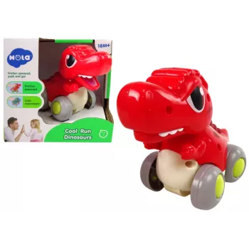 LEAN TOYS Dinozauras ant ratukų T-Rex Raudona figūrėlė