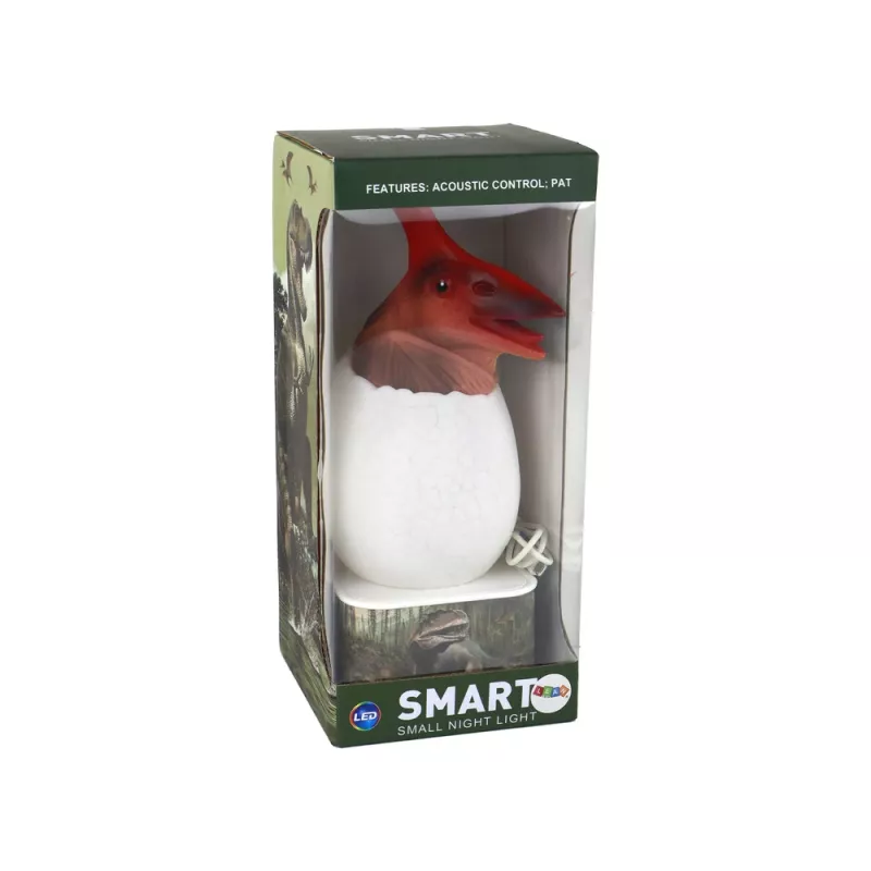 LEAN TOYS Dinozauras Pterozaurų LED Micro USB Kiaušinio Lempa - 16 RGB spalvų, lietimo ir nuotolinio valdymo, įkraunama