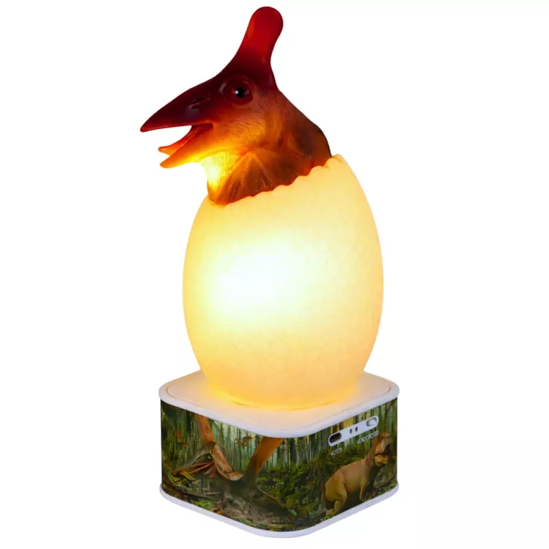 LEAN TOYS Dinozauras Pterozaurų LED Micro USB Kiaušinio Lempa - 16 RGB spalvų, lietimo ir nuotolinio valdymo, įkraunama