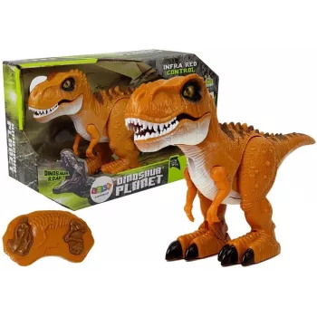 LEAN TOYS Dinozauras nuotoliniu valdymu R/C Bronzinis Garsas Šviesa