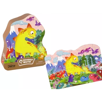 LEAN TOYS Dinosaur Volcano Puzzle 48 Pieces