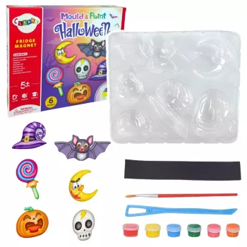 LEAN TOYS DIY Halloween Magnets Plaster Casts Pumpkin Kit