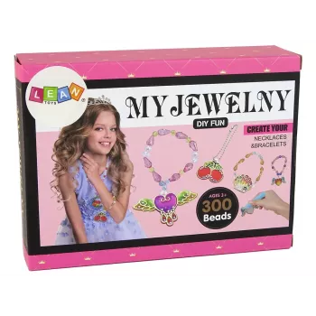 LEAN TOYS DIY Papuošalų Gaminimo Rinkinys Su Karoliukais Ir Rašikliais