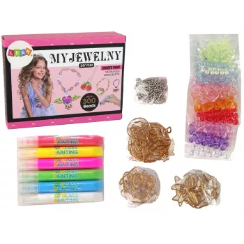 LEAN TOYS DIY Papuošalų Gaminimo Rinkinys Su Karoliukais Ir Rašikliais