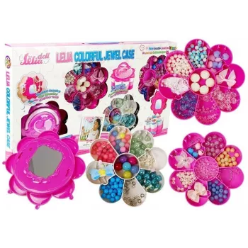 LEAN TOYS DIY Jewelry Bead Set Folding Mirror Box