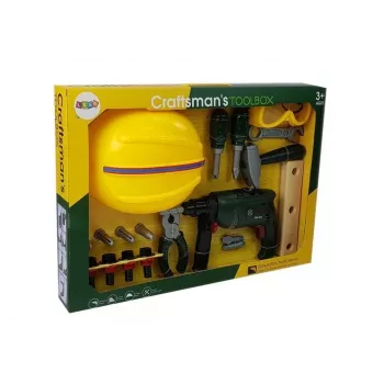 LEAN TOYS DIY rinkinys su grąžtu, akiniais ir šalmu