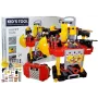 LEAN TOYS 3 viename DIY rinkinys su baterijomis Lagaminas Dirbtuvės 85 elementai 56cm