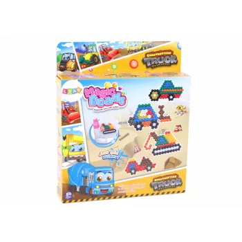 LEAN TOYS DIY Water Beads Set Magic Beads 8 Colors Construction Vehicles