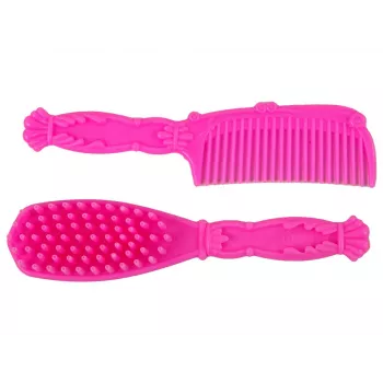 LEAN TOYS Lėlė raitelė su rudu poniu