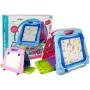 LEAN TOYS dvikryptė piešimo lenta su žymekliais ir magnetais