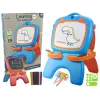 LEAN TOYS Dvipusė magnetinė lenta su mėlynais ir raudonais šablonais