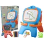 LEAN TOYS Dvipusė magnetinė lenta su mėlynais ir raudonais šablonais