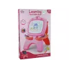 LEAN TOYS Dvipusė magnetinė kreidėlė rožinė su trafaretais