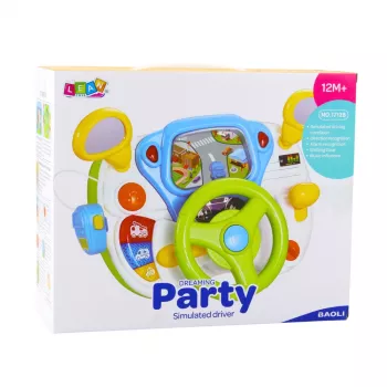 LEAN TOYS Driving Simulator mokomasis vairas su garsais ir šviesomis