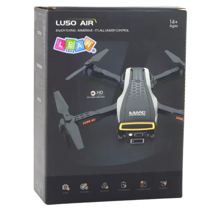 LEAN TOYS Drone LU50 Air Dviejų Kamerų HD MV Vaizdo Įrašas LED Šviesos Programėlė