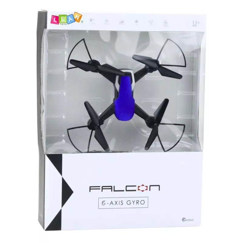 LEAN TOYS Dronas Six-Axis Gyroscope LED Lights 360° Rotation Mėlynas