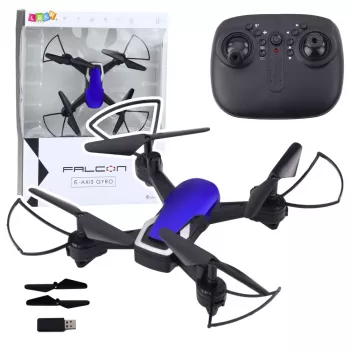 LEAN TOYS Dronas Six-Axis Gyroscope LED Lights 360° Rotation Mėlynas