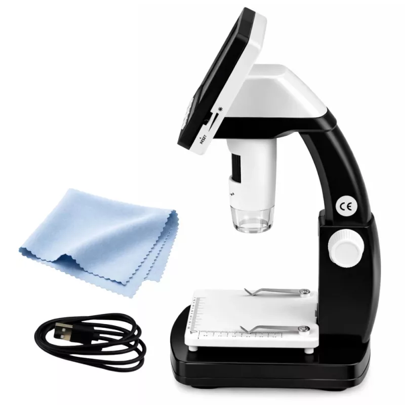LEAN TOYS Educational Digital Microscope 4.3 Inch LCD Screen USB LED 1000x Magnification