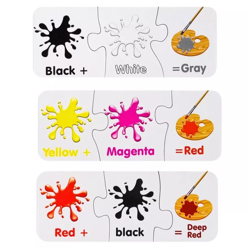 LEAN TOYS Educational Puzzle Colors in English 10 Connections