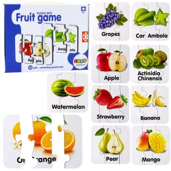 LEAN TOYS Educational Puzzle Fruit Jigsaw Puzzle 10 Connections