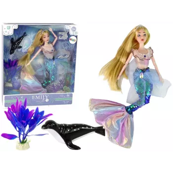 LEAN TOYS Emily the Mermaid Baby Doll Green Accessories
