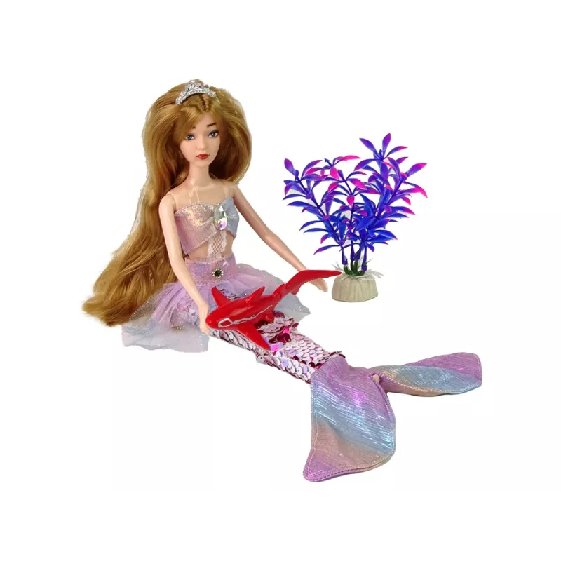 LEAN TOYS Emily the Mermaid Baby Doll Pink Accessories