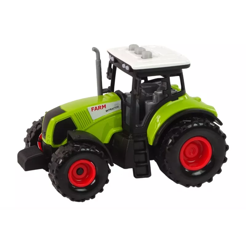 LEAN TOYS Ūkininko Traktorius + 2 Ūkio Mašinos Ūkio Sunkvežimis Rinkinys