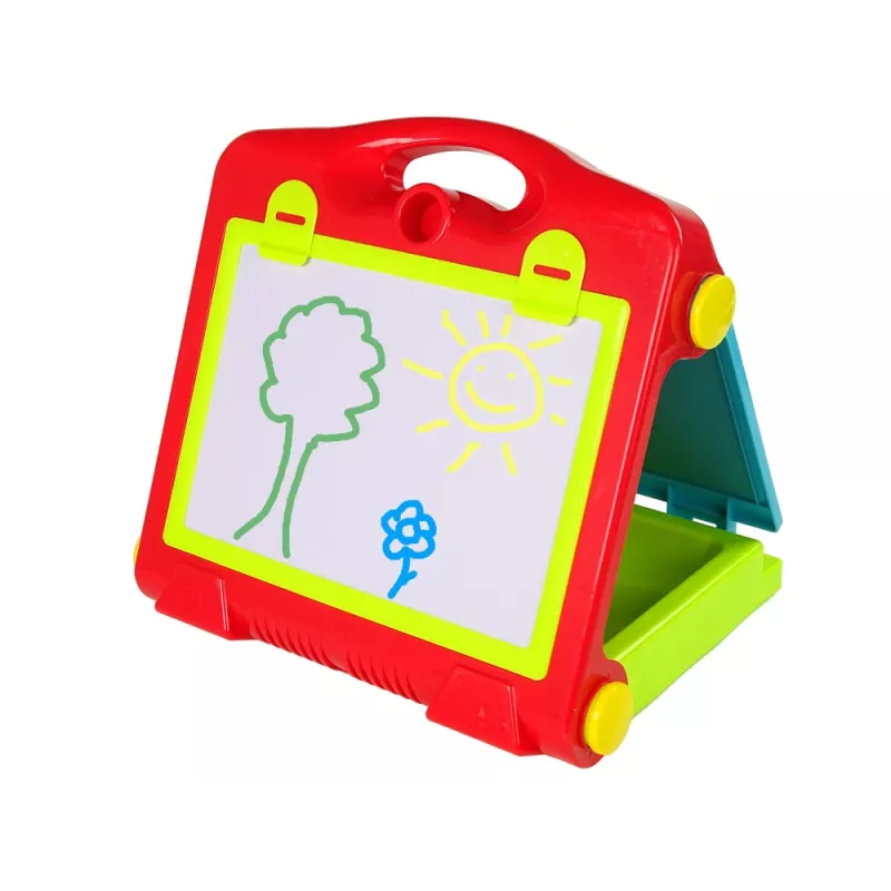 LEAN TOYS Sulankstomas 2v1 Lentynų Lagaminas - Kreida ir Markeris