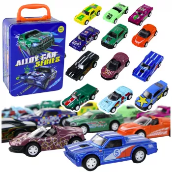 LEAN TOYS Friction Drive Vehicle Set 12 ELE Metal 1:64