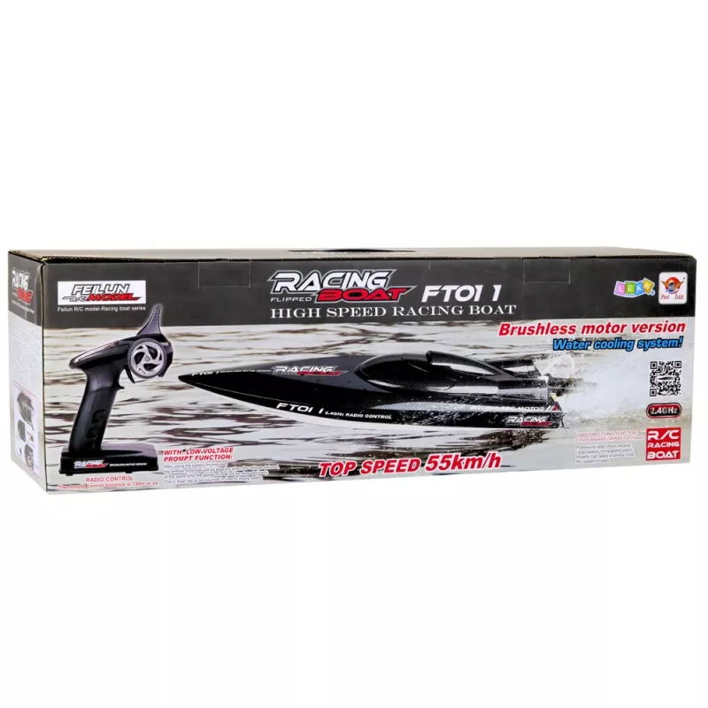 LEAN TOYS FT011 nuotoliniu valdymu varoma bešepetė motorinė valtis 55 km/val