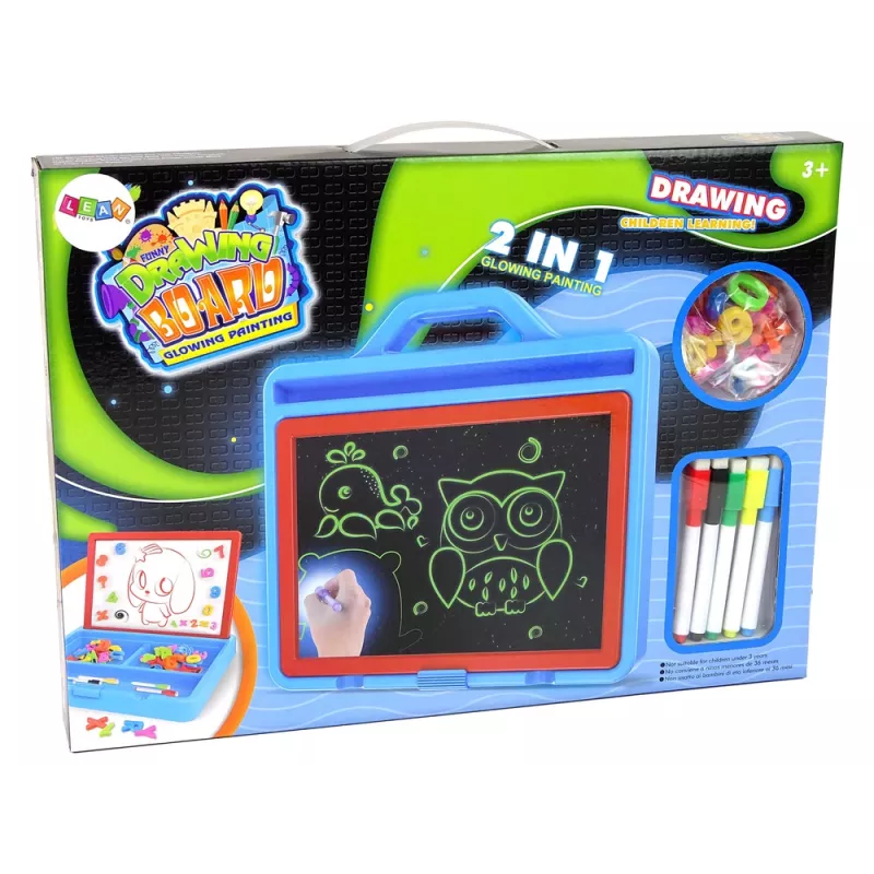 LEAN TOYS Glowing Paint 2in1 Magnetinė Piešimo Lenta