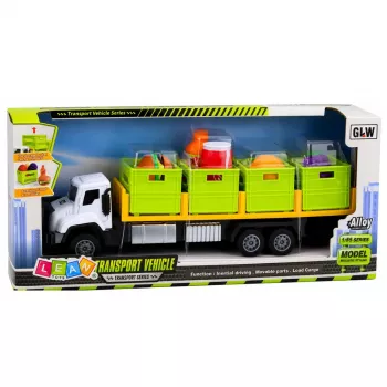 LEAN TOYS Žalias maisto transporto sunkvežimis 1:55