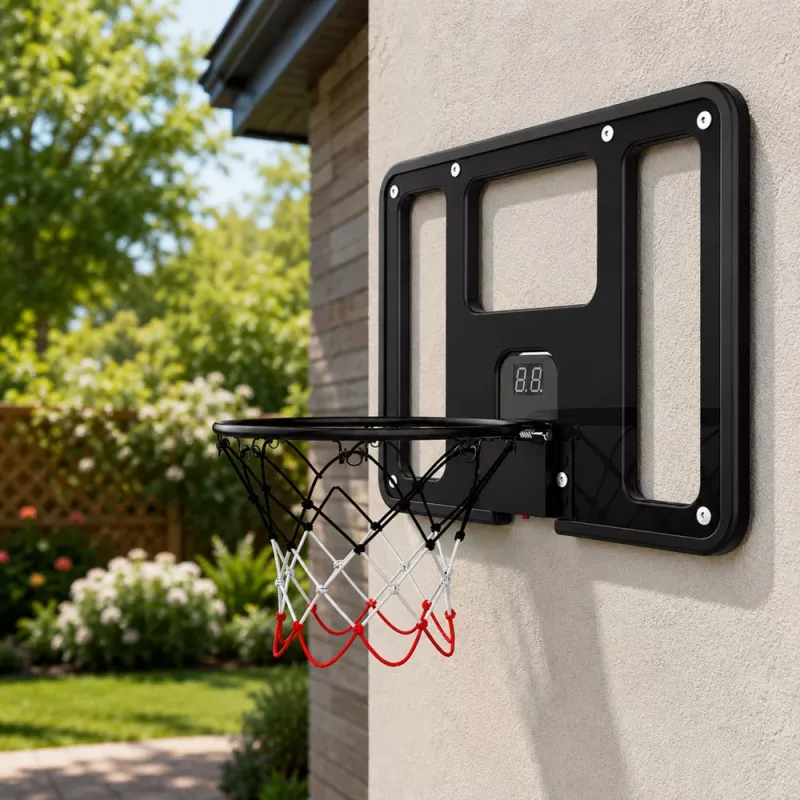 LEAN TOYS Hanging Basketball Hoop Backboard with Point Counter Lights Sounds