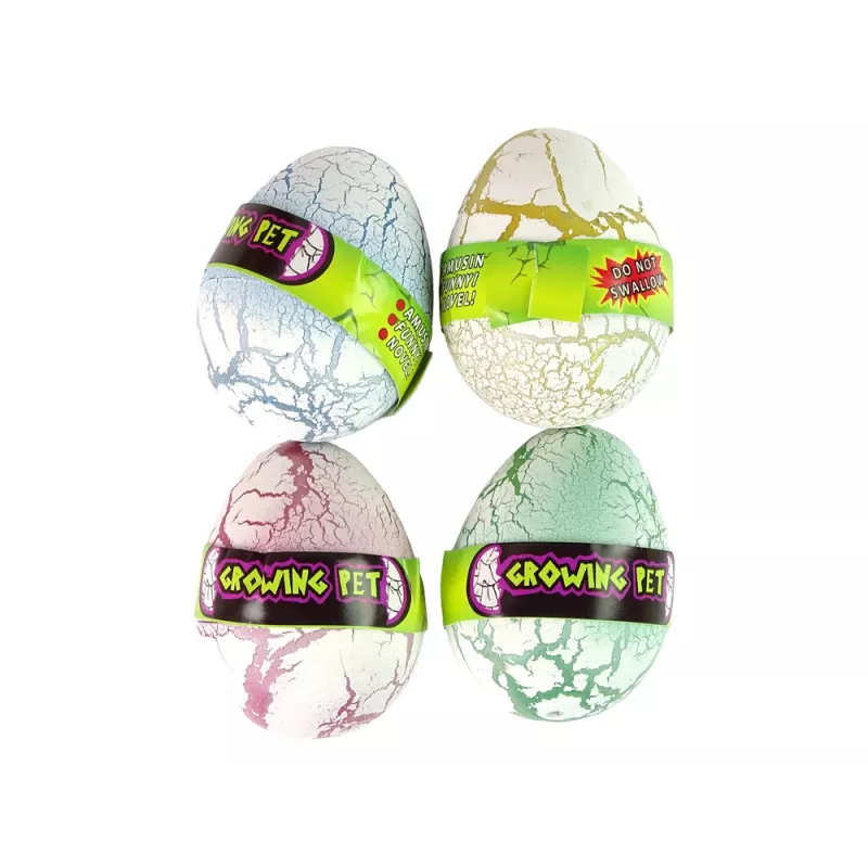 LEAN TOYS Hatching Magic Dinosaur Egg Growing 6 cm White