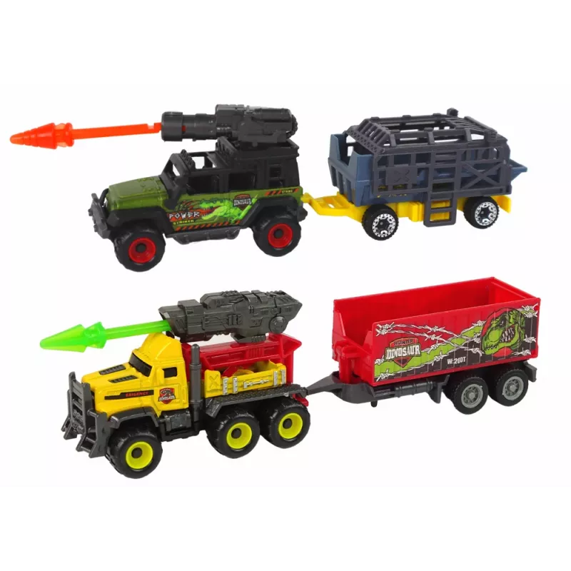 LEAN TOYS Sraigtasparnių ir Dinozaurų Transporto Priemonių Rinkinys 8 Spalvingos Dalys