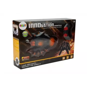 LEAN TOYS Didysis baterijomis maitinamas voras nuotolinio valdymo R/C juodai-oranžinis